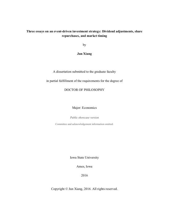 First page of Jun Xiang's dissertation.